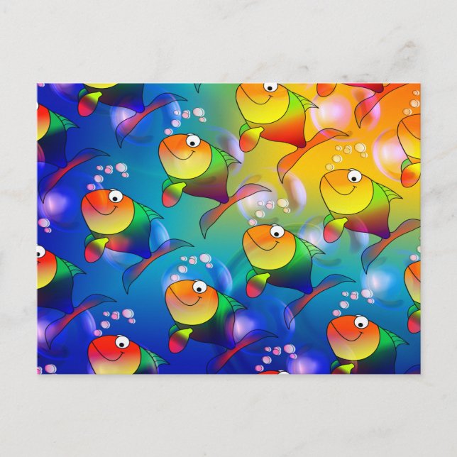 Colourful Fish Postcard (Front)