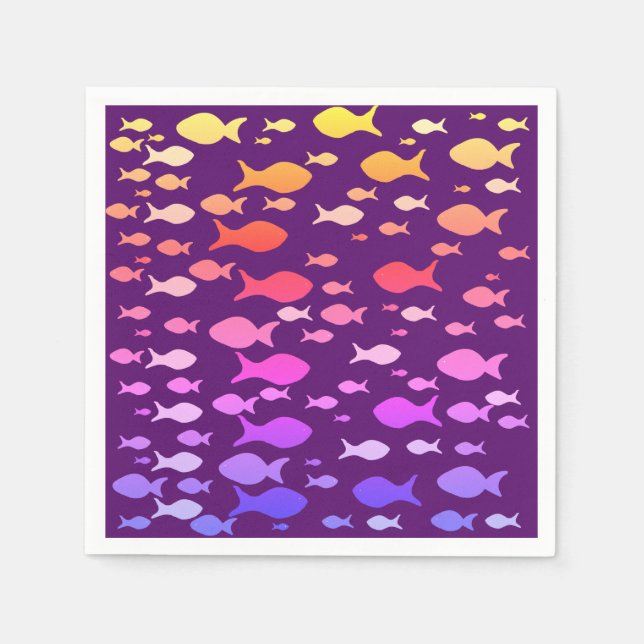 Colourful Fish Sea Navel  Napkins (Front)