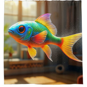 Colourful Fish Shower Curtain