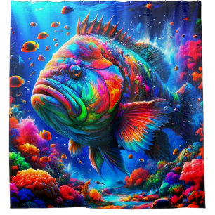 Colourful Fish Shower Curtain
