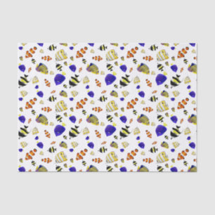 Colourful fish tissue paper