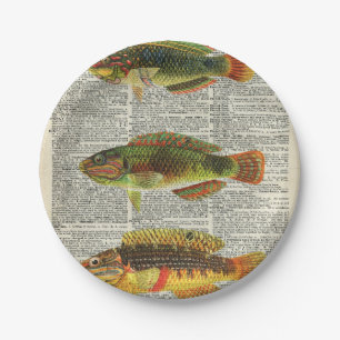 Colourful Fishes Paper Plate