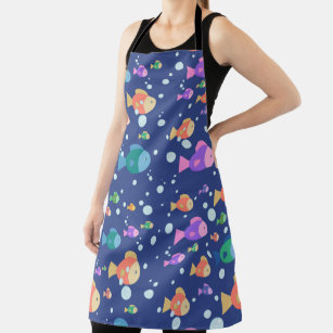 Colourful fishes underwater apron