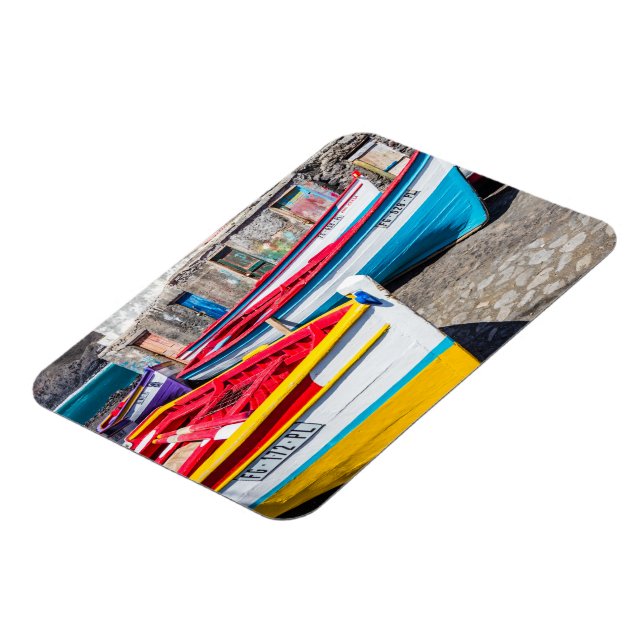 Colourful Fishing Boats, Cape Verde Magnet (Left Side)