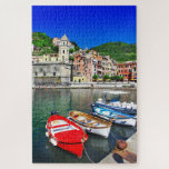 Colourful Fishing Boats Cinque Terre Italy Travel Jigsaw Puzzle<br><div class="desc">This beautiful travel themed puzzle features a colourful and historic fishing town in Cinque Terre,  Italy #italy #italian #italianriviera #cinqueterre #jigsaw #jigsawpuzzle #puzzle</div>