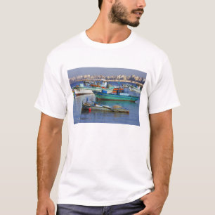 Colourful fishing boats in the Harbour of T-Shirt
