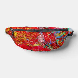 Colourful fishing nets bum bags