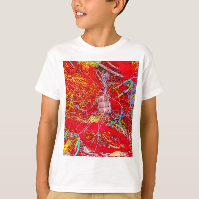 Colourful fishing nets T-Shirt (Front)