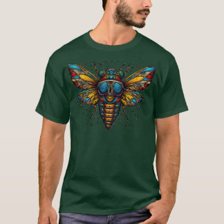 Colourful Flag Cicada Eastern Brood X Reemergence T-Shirt