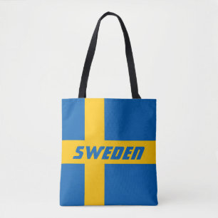 Colourful Flag of Sweden Tote Bag