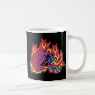 Colourful Flaming Skull Coffee Mug