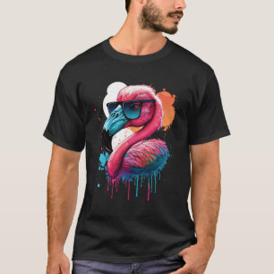 Colourful Flamingo Bird Realistic Flamingo T-Shirt