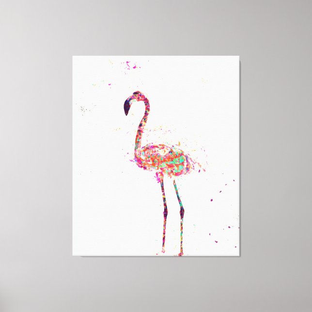 Colourful Flamingo Print Art Gift Lover (Front)