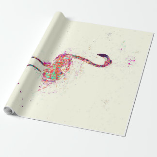 Colourful Flamingo Print Art Gift Lover Wrapping Paper
