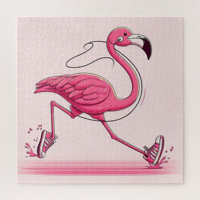 Colourful Flamingo Puzzle for Creative Play (Vertical)