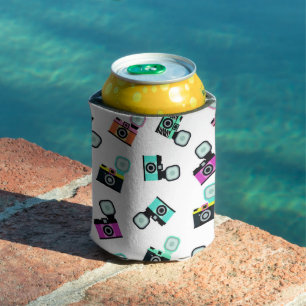 Colourful Flash Camera Drink Cosy Can Cooler