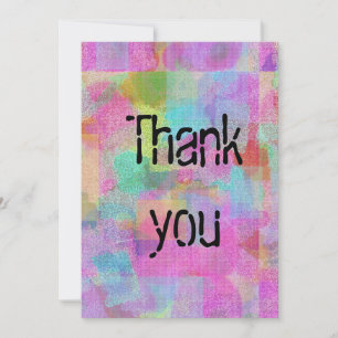 Colourful Flat Thank You Card