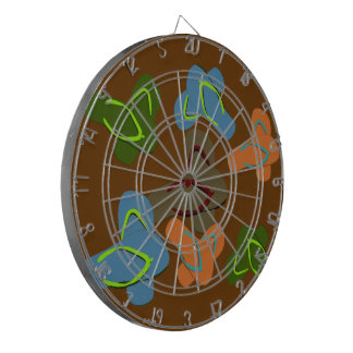 Colourful Flip Flops Vector Art Dartboard