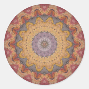 Colourful Floor Tiles Kaleidoscope 10 Classic Round Sticker