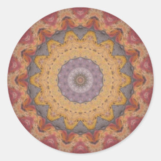 Colourful Floor Tiles Kaleidoscope 10 Classic Round Sticker