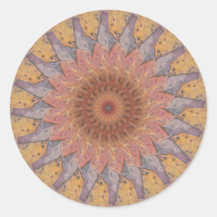 Colourful Floor Tiles Kaleidoscope 13 Classic Round Sticker