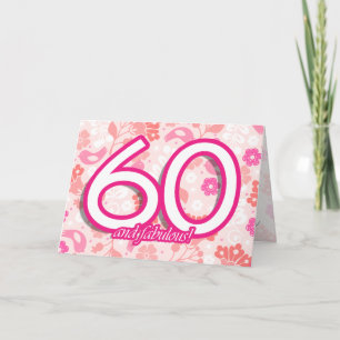 Colourful Floral 60th Birthday Cards