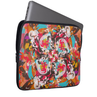 Colourful Floral Abstract Design Laptop Sleeve