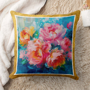 Colourful Floral Abstract Modern Home Decor Cushion