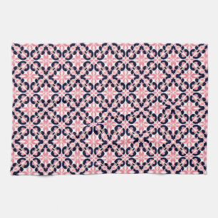 Colourful Floral Abstract Pattern Tea Towel
