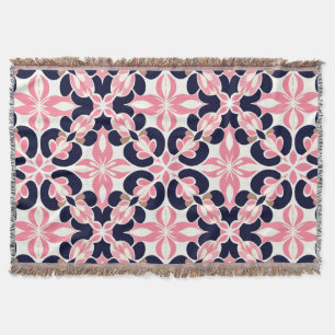 Colourful Floral Abstract Pattern Throw Blanket