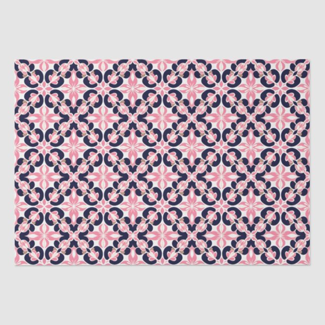 Colourful Floral Abstract Pattern Tissue Paper (Front)