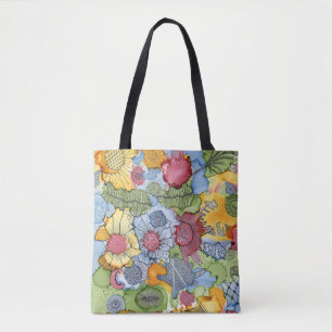 Colourful Floral Abstract Tote Bag