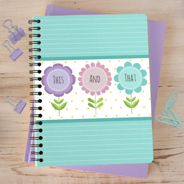 Colourful Floral and Stripes Notebook (Creator Uploaded)