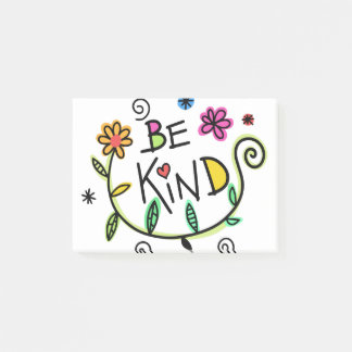 Colourful Floral  | Be Kind Post-it Notes