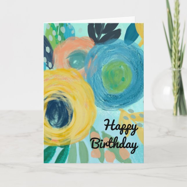 Colourful Floral Birthday Mother’s Day Card (Front)