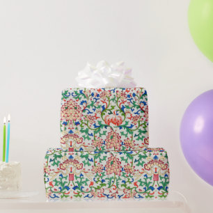 Colourful floral botanical pattern Wrapping Paper