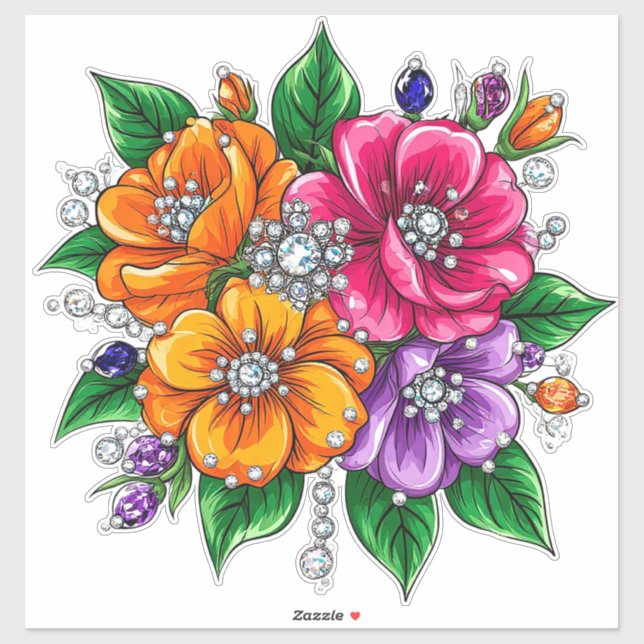 Colourful Floral Bouquet (Sheet)