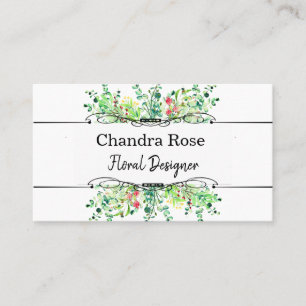 Colourful Floral Bouquet Business Card