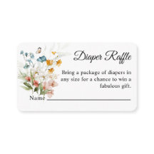 Colourful Floral Bouquet Diaper Raffle Baby Shower