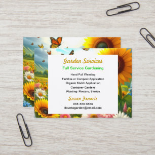 Colourful Floral  Business Card