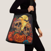 Colourful Floral Calavera Sugar Skull , Halloween