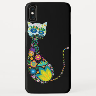 Colourful Floral Cat Case-Mate iPhone Case