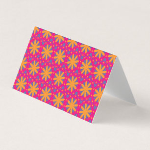 colourful floral circle shapes business card
