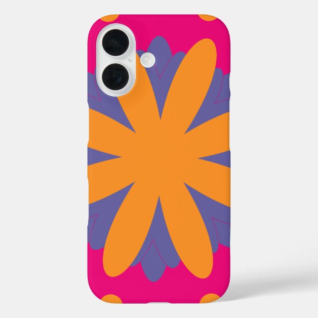 colourful floral circle shapes Case-Mate iPhone case (Back)