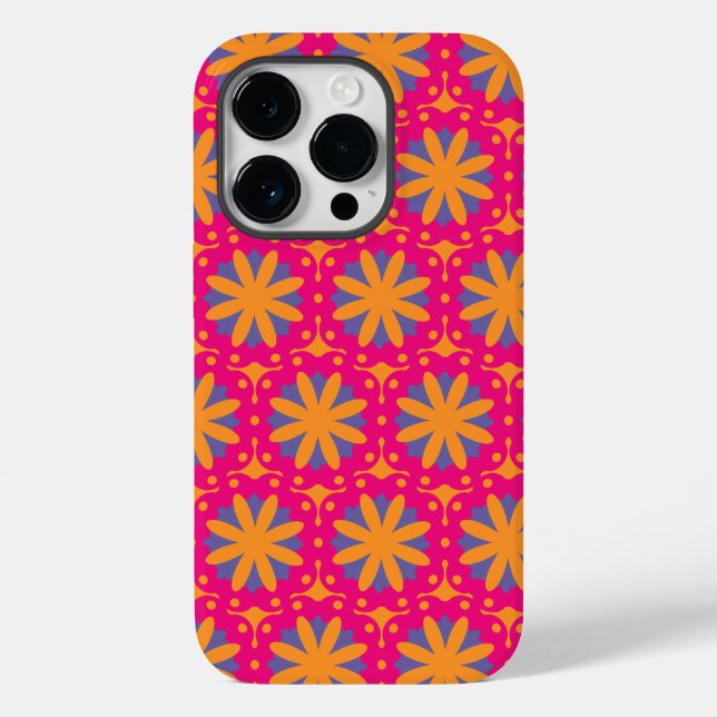 colourful floral circle shapes Case-Mate iPhone case (Back)
