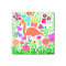 Colourful Floral Coral Flamingo Art