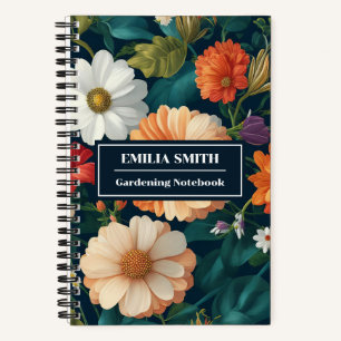 Colourful Floral Daisy Gardening Notebook