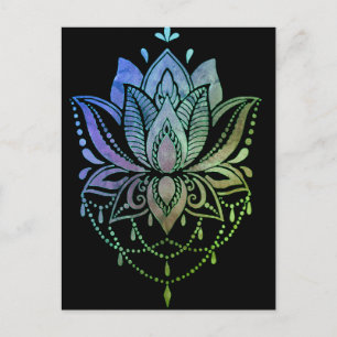 Colourful floral design postcard