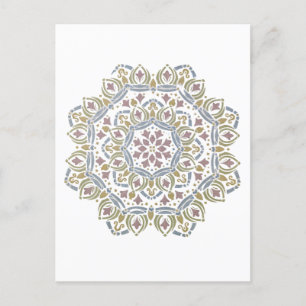 Colourful floral design postcard
