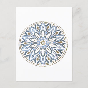 Colourful floral design postcard
